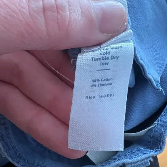 Marine Layer Bridget High Rise Crop Pants Marlin Blue Women's Size 2 - Picture 9 of 10